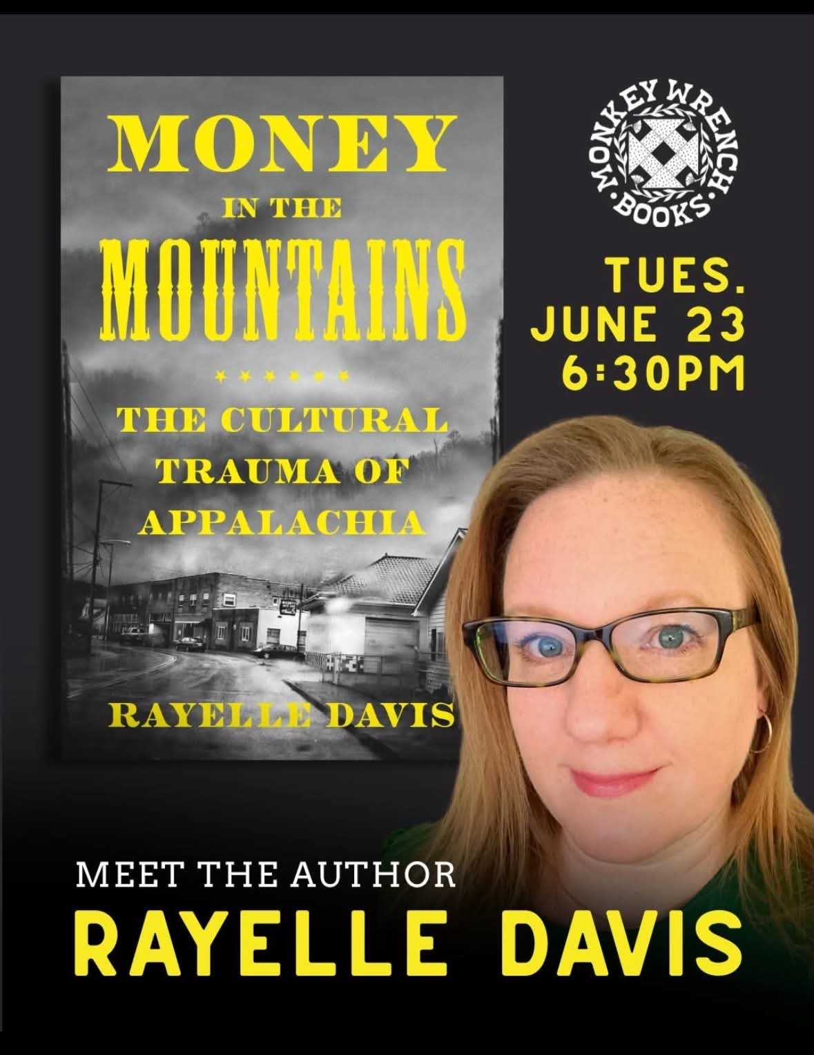 Rayelle Davis meet the author event at Monkey Wrench Books
